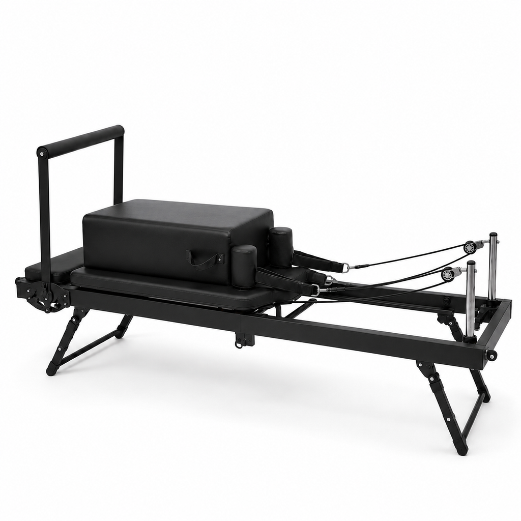 Reformer Pilates pliable Aluminium — Noir