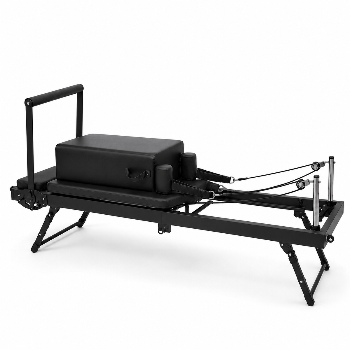 Reformer Pilates pliable Aluminium — Noir