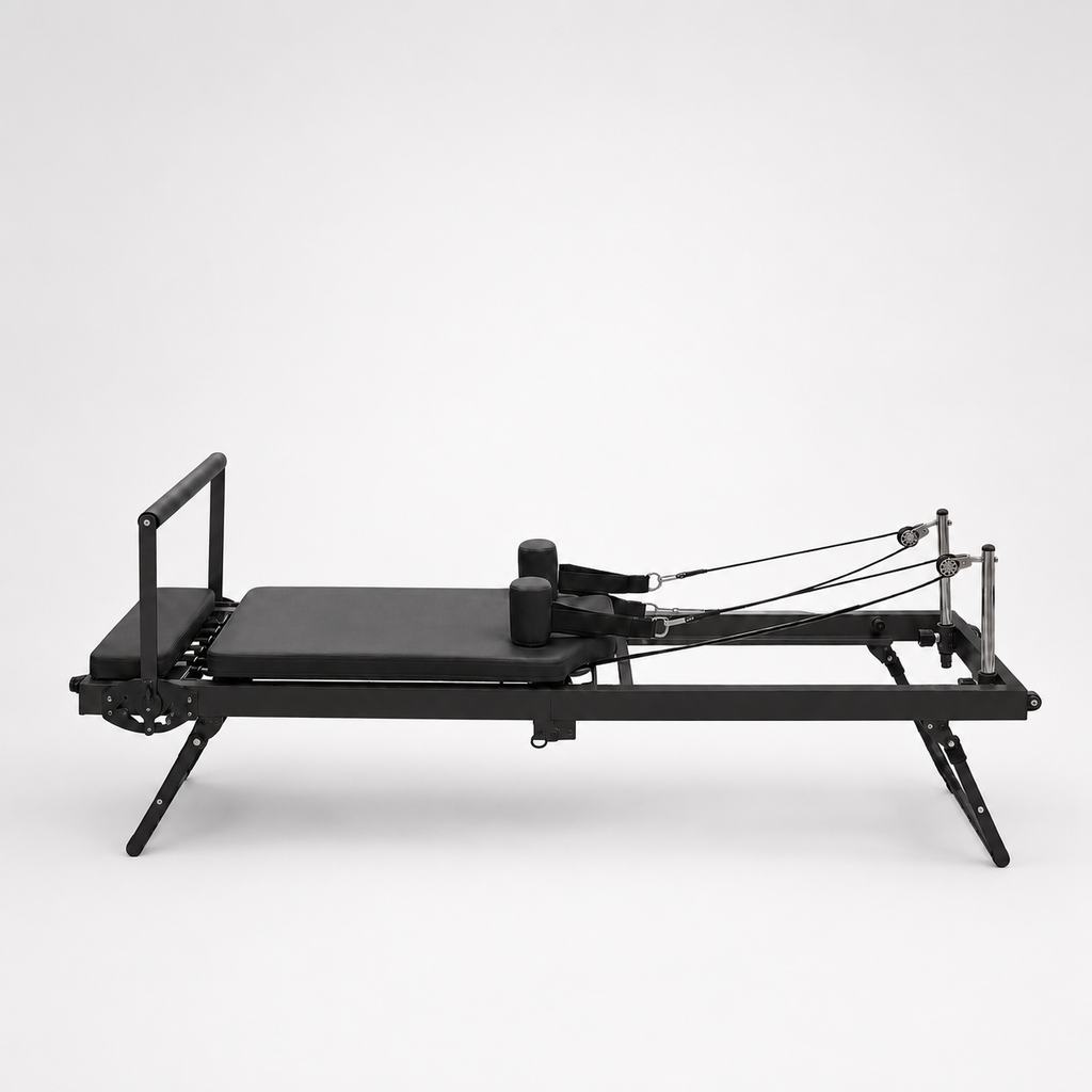 Reformer Pilates pliable Aluminium — Noir