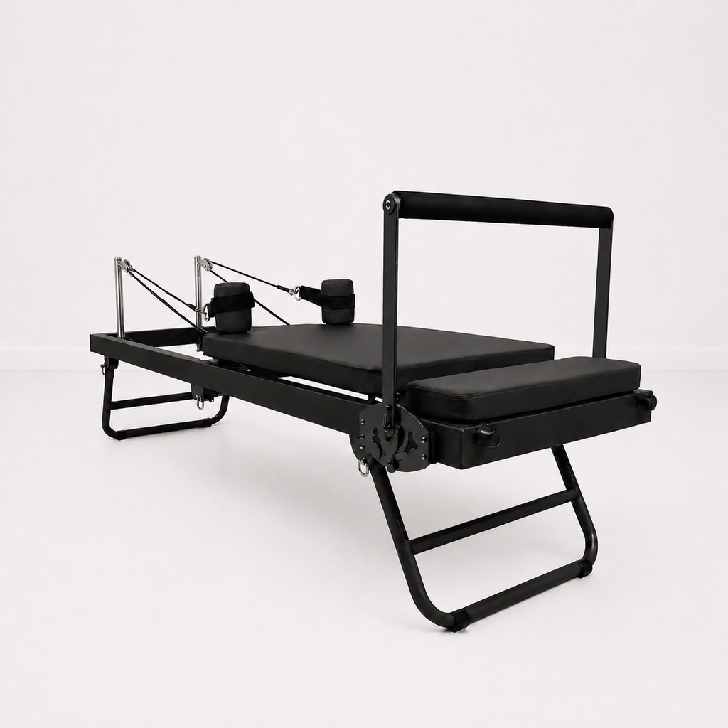 Reformer Pilates pliable Aluminium — Noir