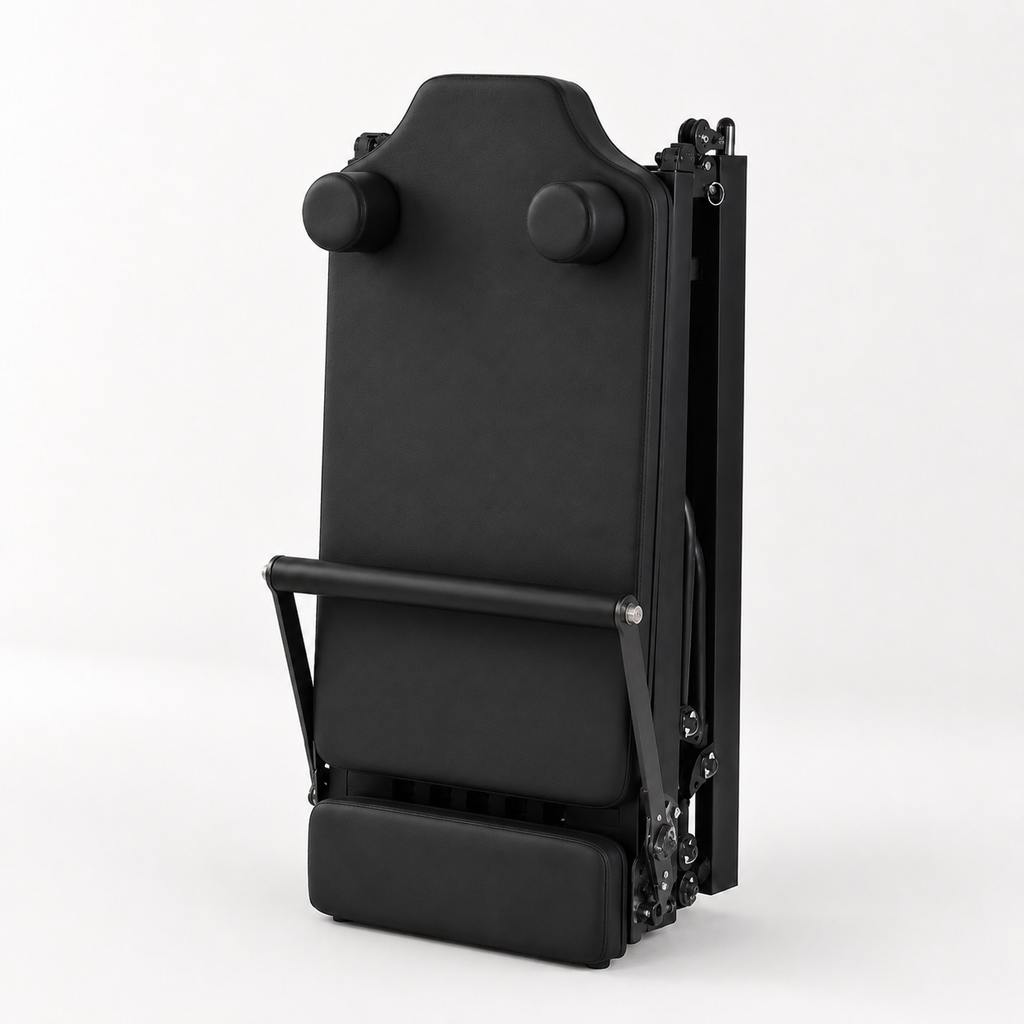 Reformer Pilates pliable Aluminium — Noir
