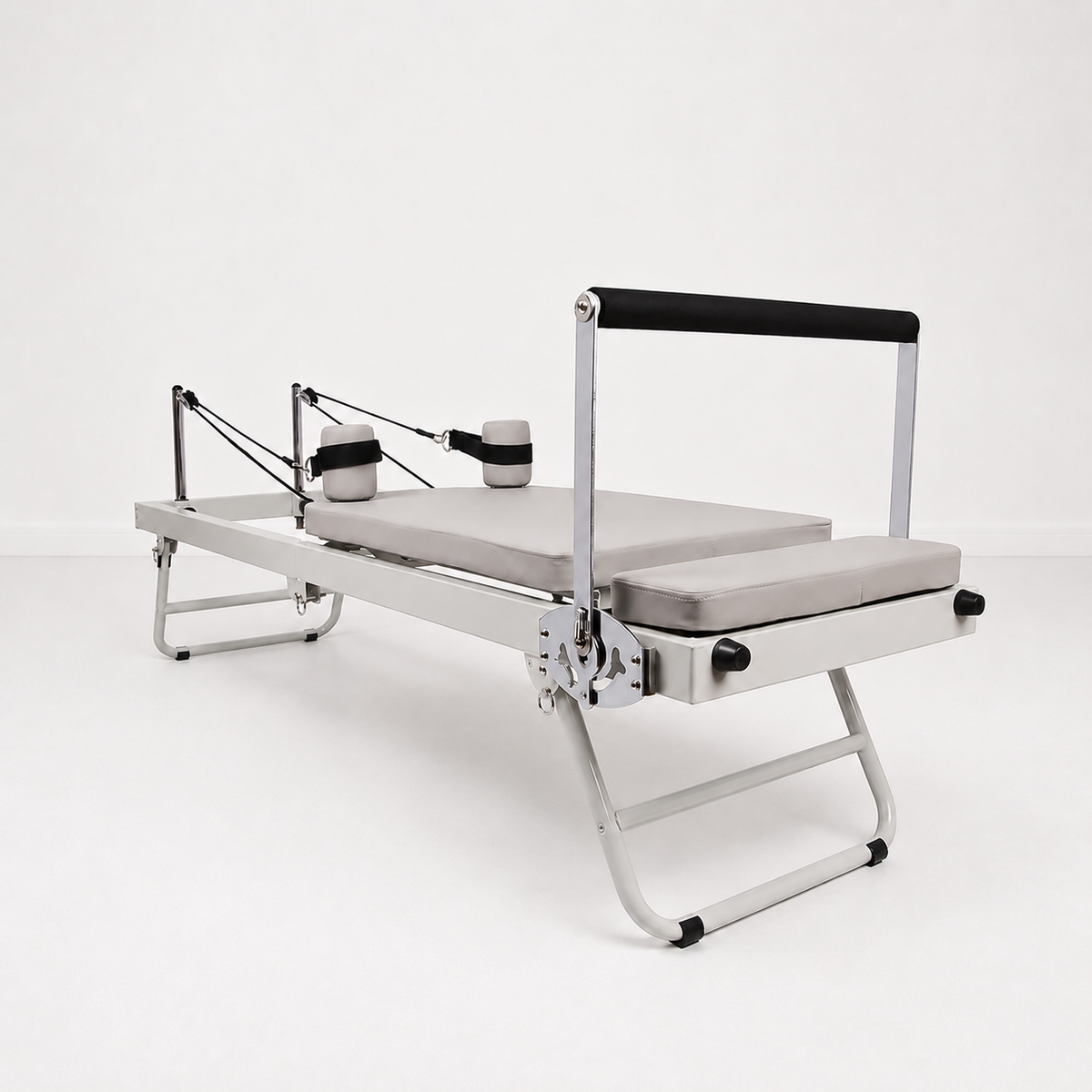 Reformer Pilates pliable Aluminium — Gris