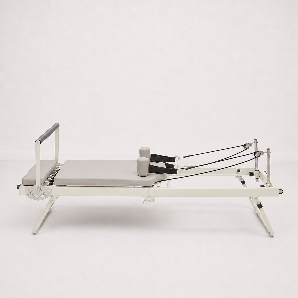 Reformer Pilates pliable Aluminium — Gris