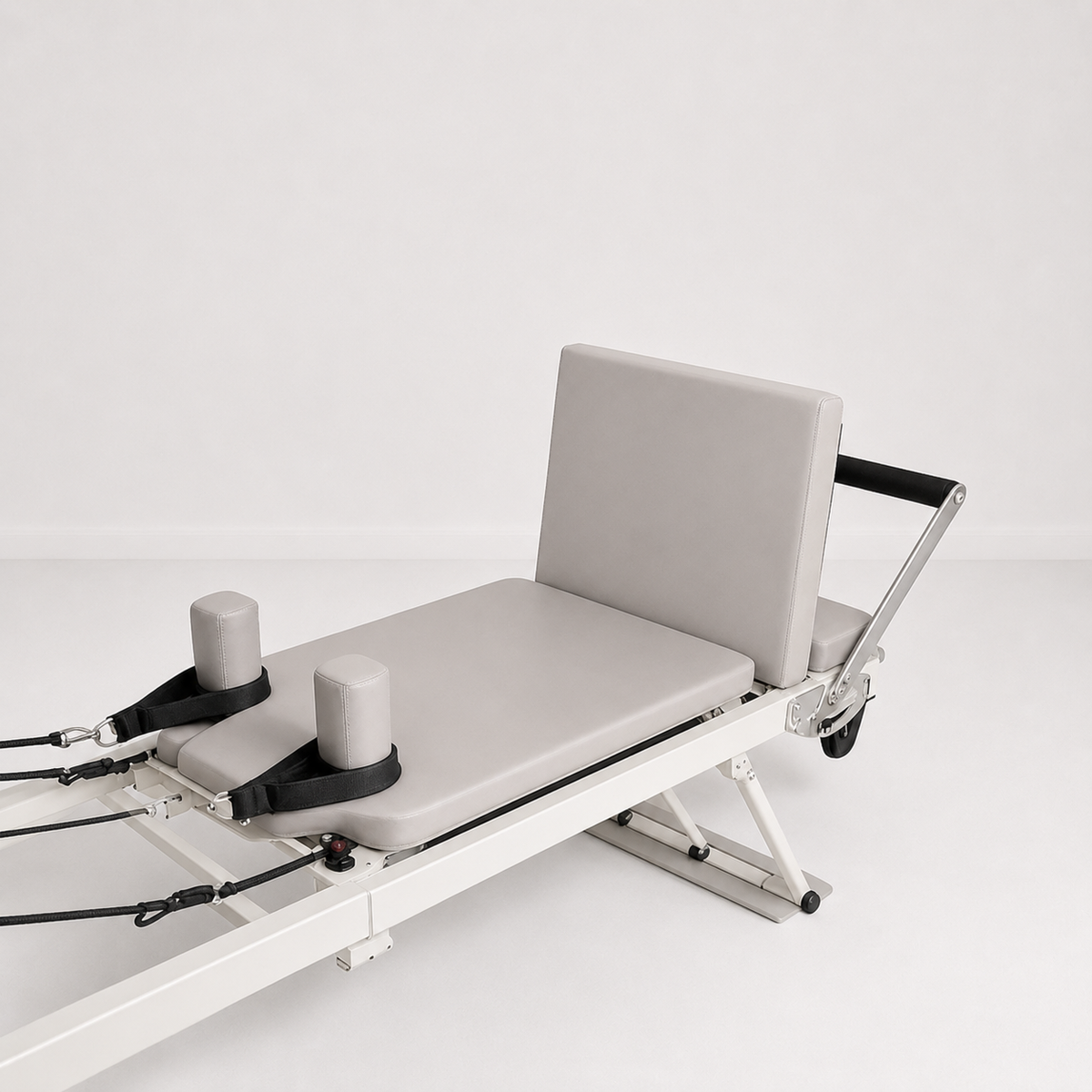 Reformer Pilates pliable Aluminium — Gris