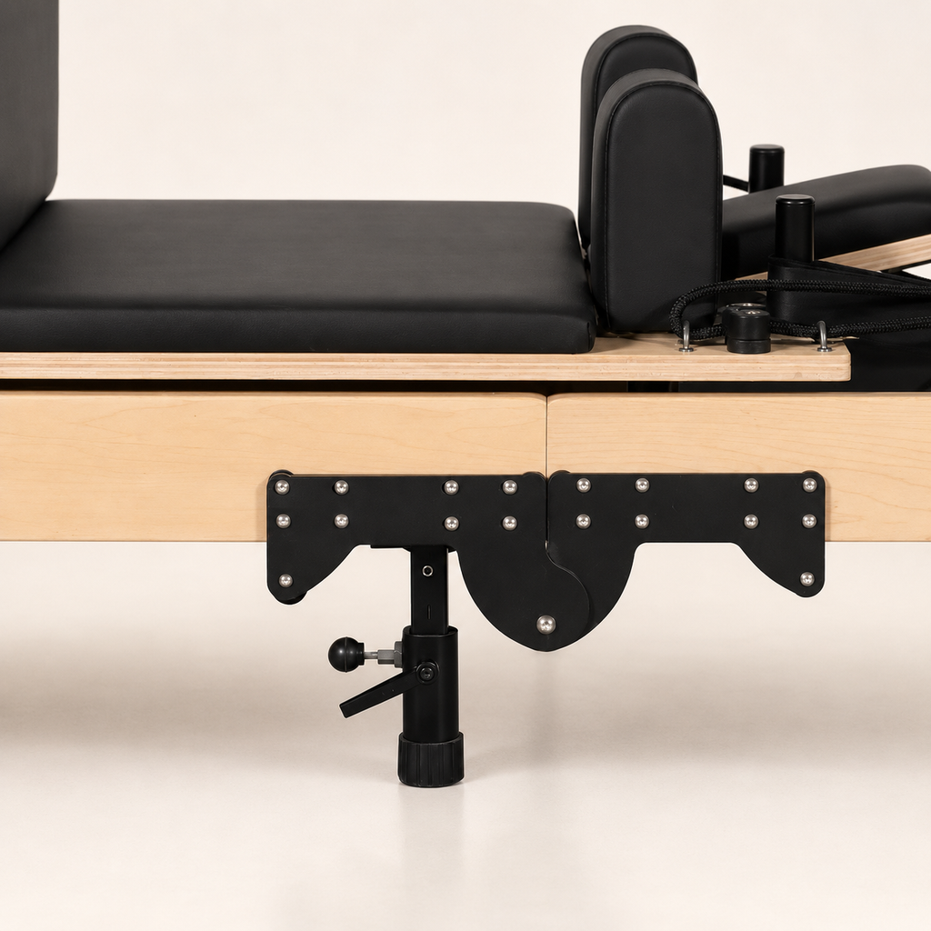 Reformer Pilates Pliable en Chêne — Noir