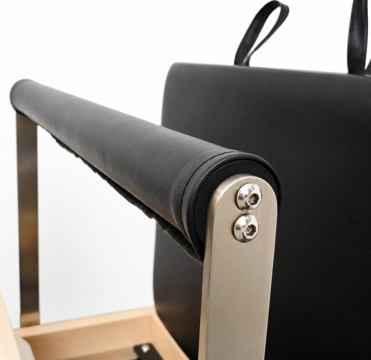 Reformer Pilates pliable en Bois massif — Noir