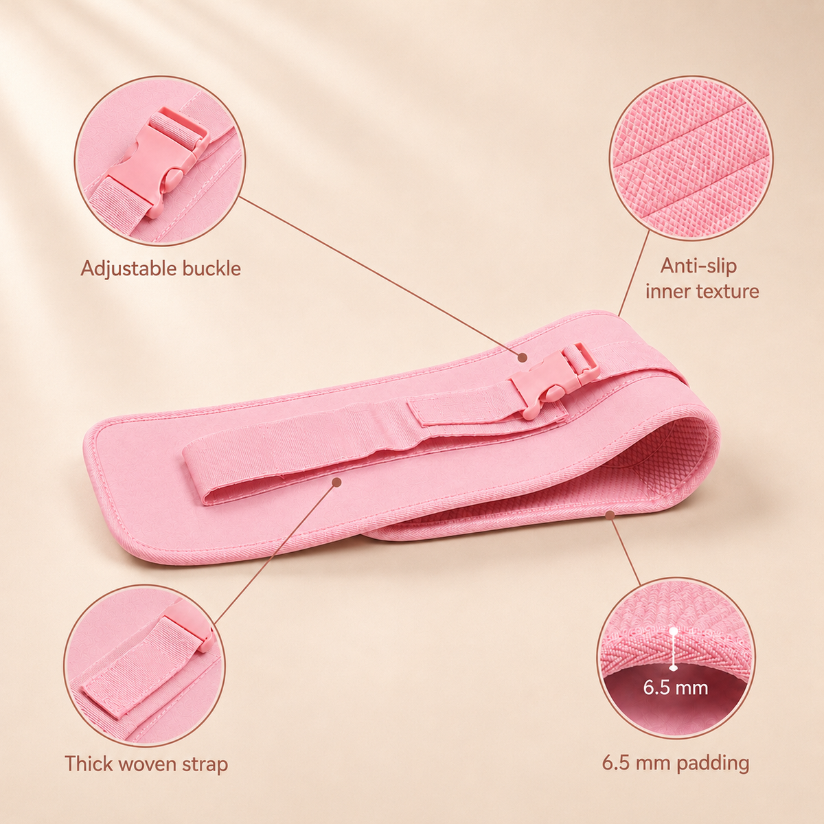 Ceinture lestée ajustable pour hip thrust — Rose