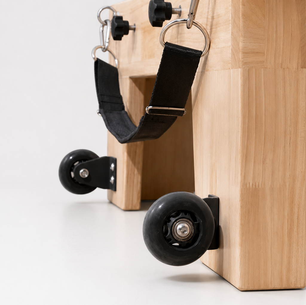 Reformer Pilates fixe en chêne Noir — Piloria Classic