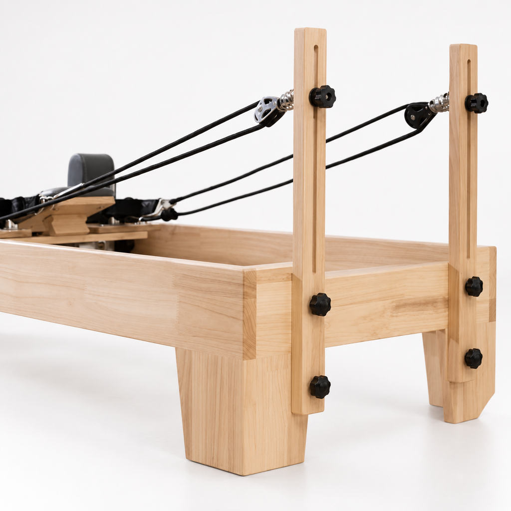 Reformer Pilates fixe en chêne Noir — Piloria Classic