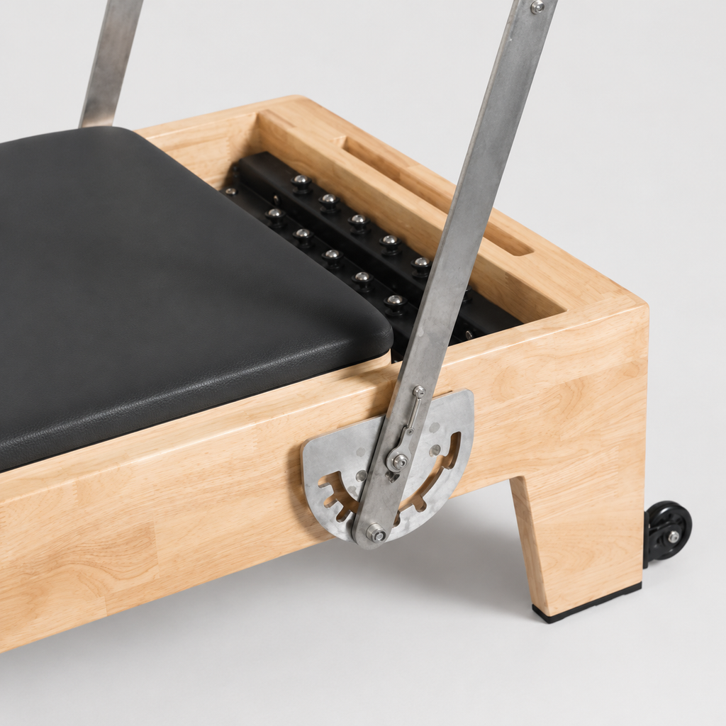 Reformer Pilates fixe en chêne Noir — Piloria Classic
